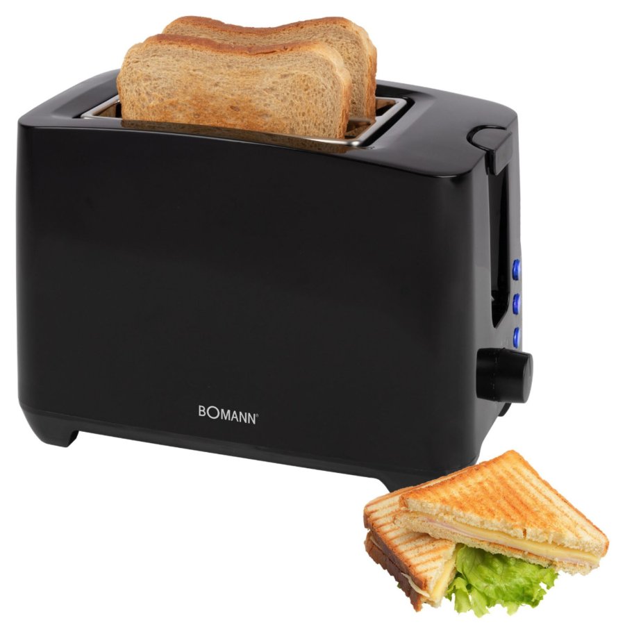 Bomann TA 6065 CB black 2 Slice Toaster #1