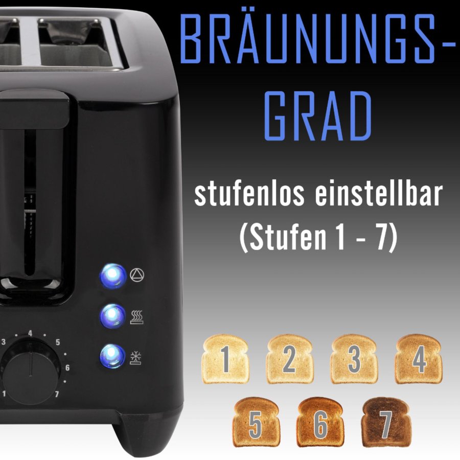 Bomann TA 6065 CB black 2 Slice Toaster #6