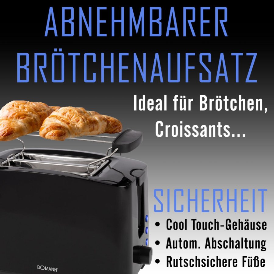 Bomann TA 6065 CB black 2 Slice Toaster #8