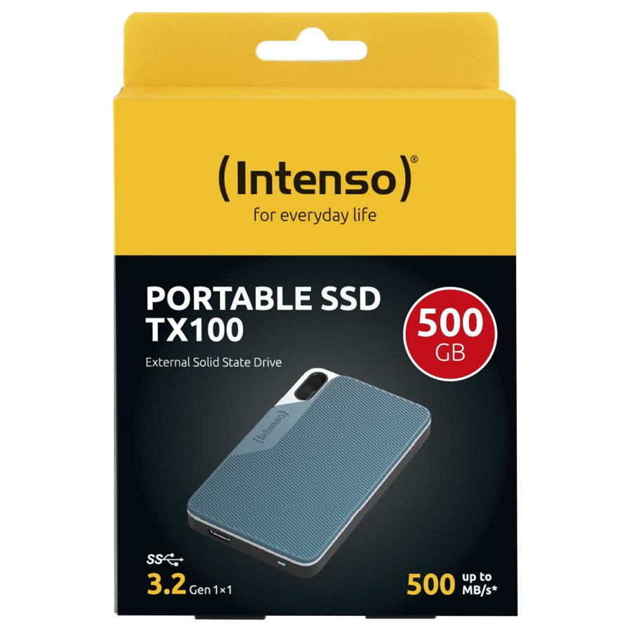 Intenso externe SSD TX100  500GB USB 3.2 Gen 1x1 grey-blue #4
