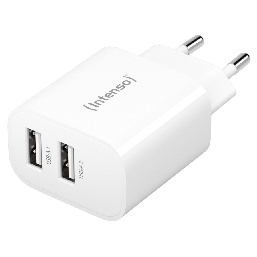 Intenso Power Adapter W24AA 2x USB-A 24W              white #1