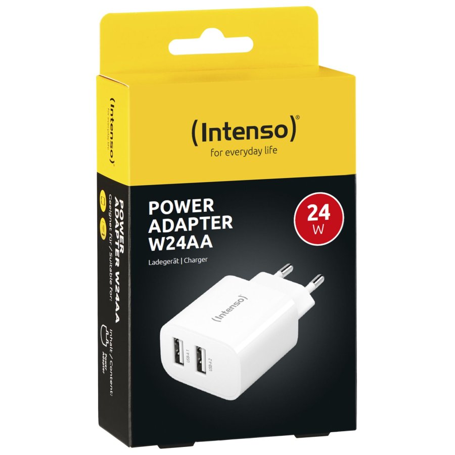 Intenso Power Adapter W24AA 2x USB-A 24W              white #3