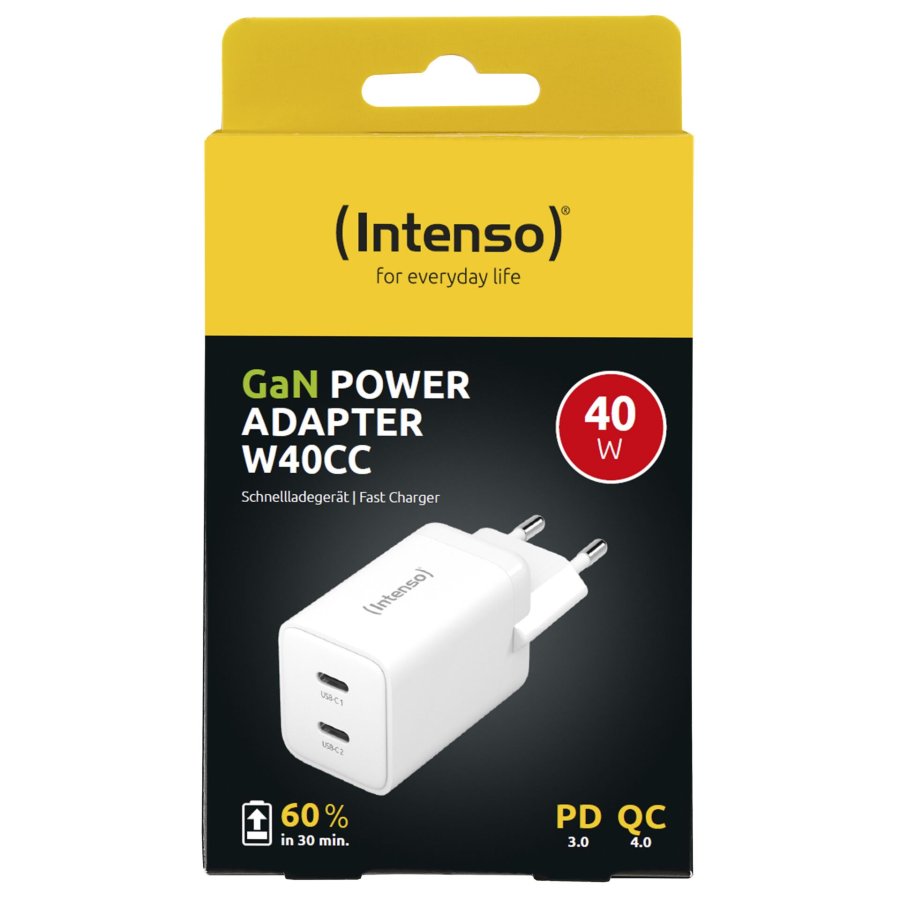 Intenso Power Adapter W40CC GaN white 2x USB-C 40W #4