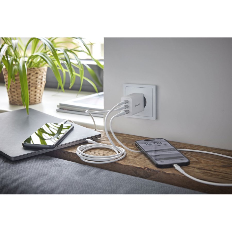 Intenso Power Adapter W65ACC GaN white 2x USB-C 1x USB-A 65W #6