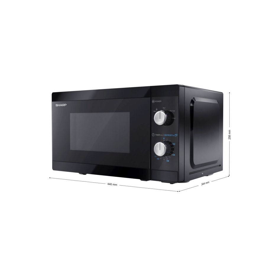 Sharp YC-MS01E-B mikroblgeovn Bordplade Solo mikroovn 20 L 800 W Sort #6