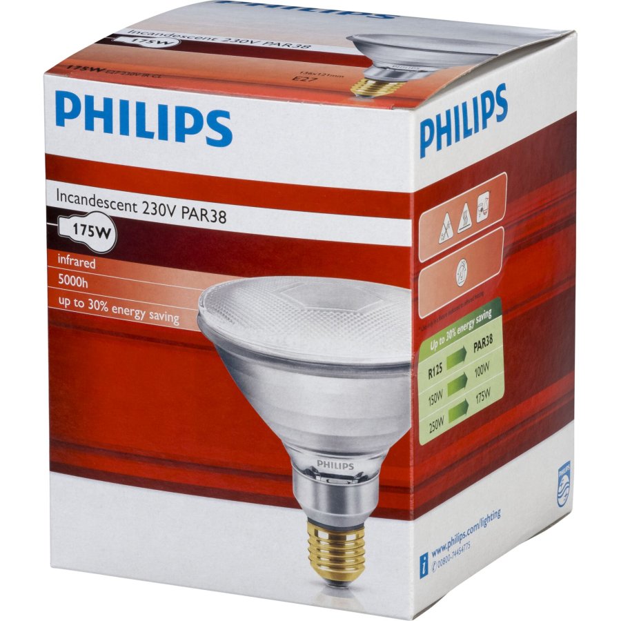 Philips infrared lamp PAR38 IR 175W E27 230 CL #1