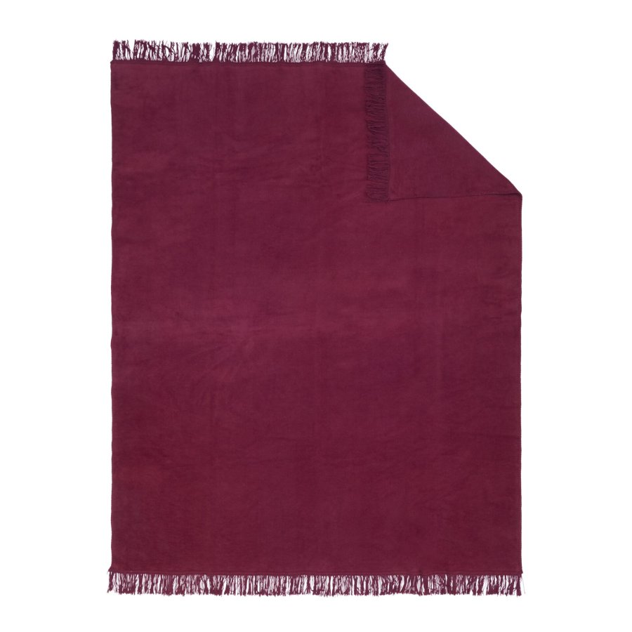 Ibena Uni Blanket Braga red 150x200 #1