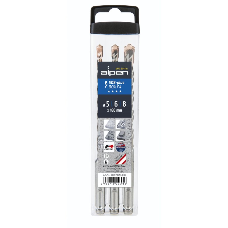 Alpen SDS+ F4 Box 3 pcs. 5-6-8x1 60 #1