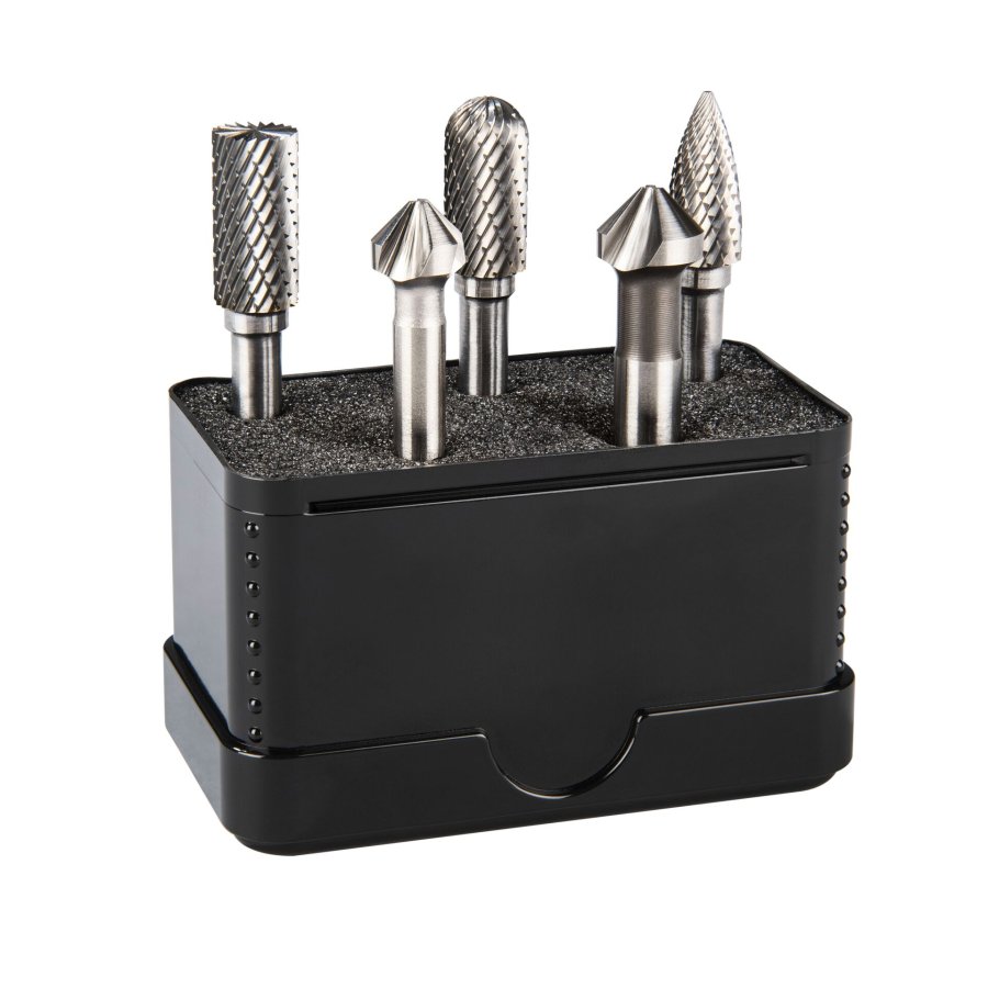 Alpen Kombi-Set 5-pcs. HM Rotary Burrs  + 2 UGT Countersinks #1