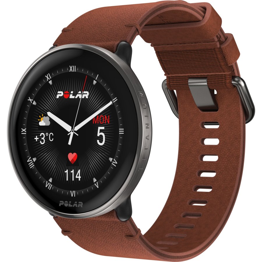 Polar Ignite 3 Titanium Leather- and Silicone Band #1