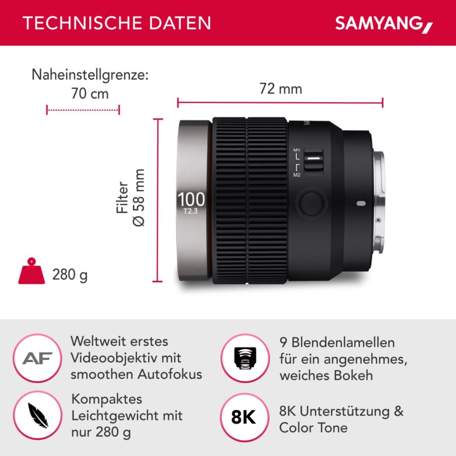 Samyang V-AF T 2,3/100 FE Sony E #4