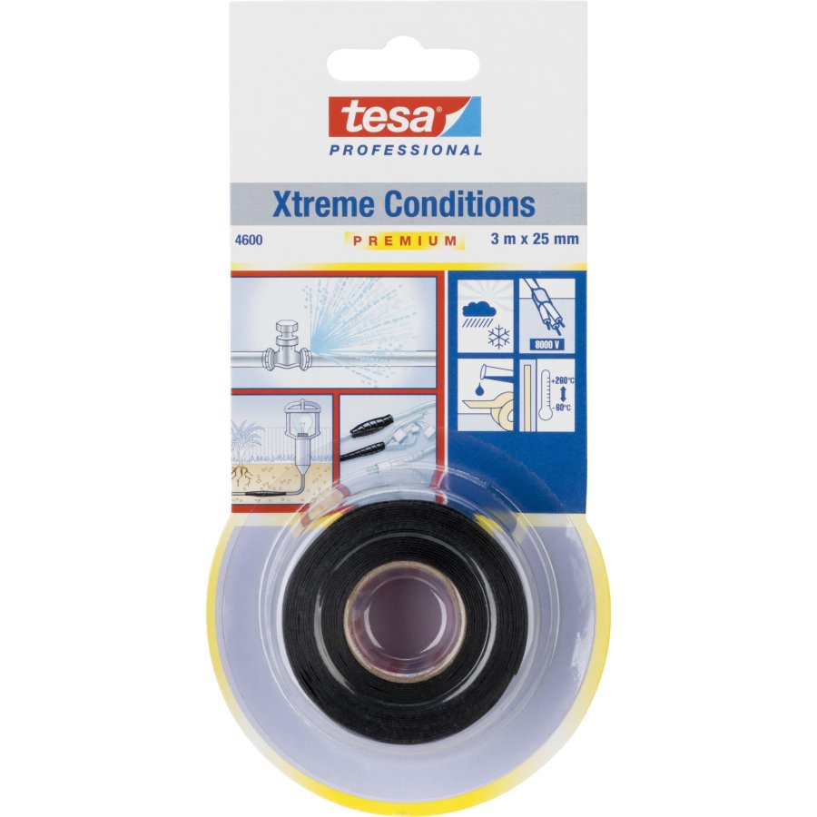 Tesa Silicone Tape 3m x 25mm Prem. Prof.Xtr.Cond.black 04600 #1