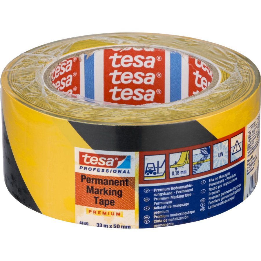 Tesa Floor Marking Tape 66mx50mm Prem.Prof.bl/yell. 04169 #1