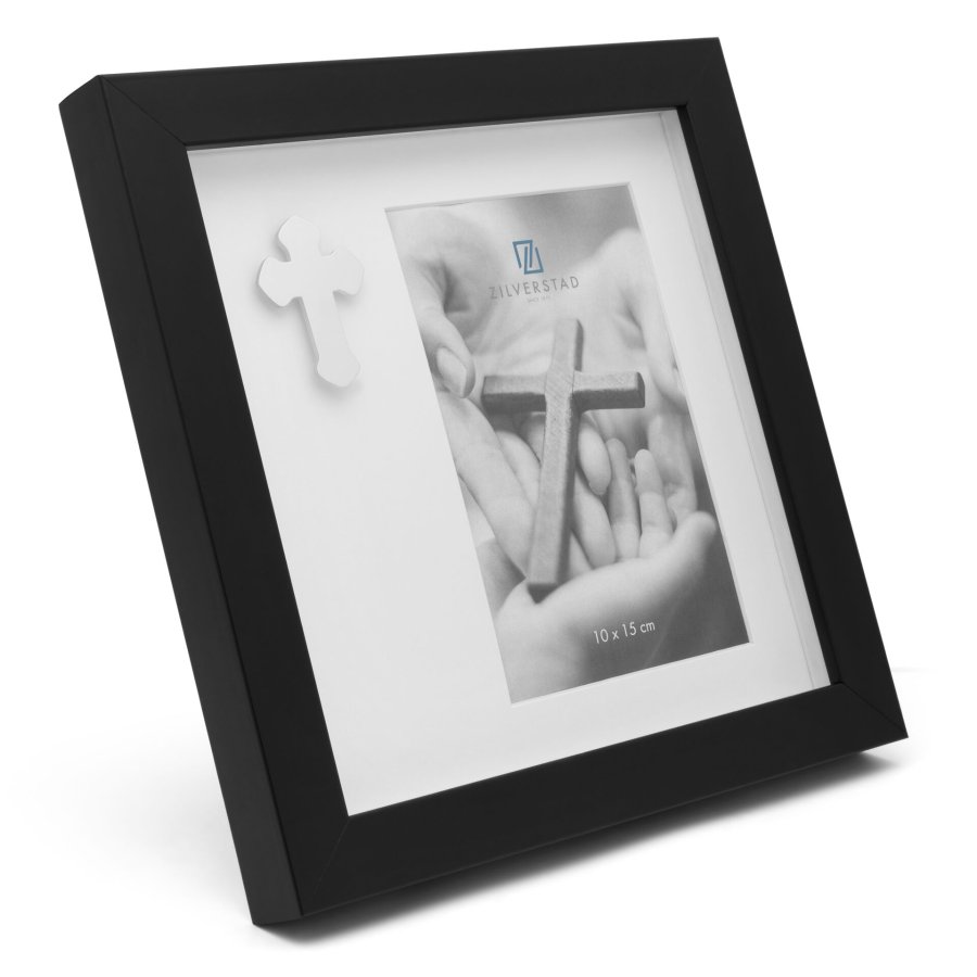 Zilverstad PhotoFrame with Cross 10x15 Portrait Metal 7550001 #1