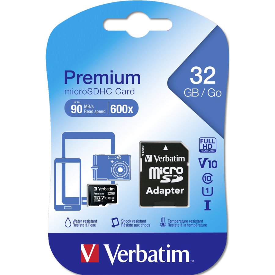 Verbatim microSDHC          32GB Class 10 UHS-I incl Adapt. 44083 #1
