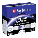1x5 Verbatim M-Disc BD-R Blu-Ray 25GB 4x Speed, Jewel Case print. #1