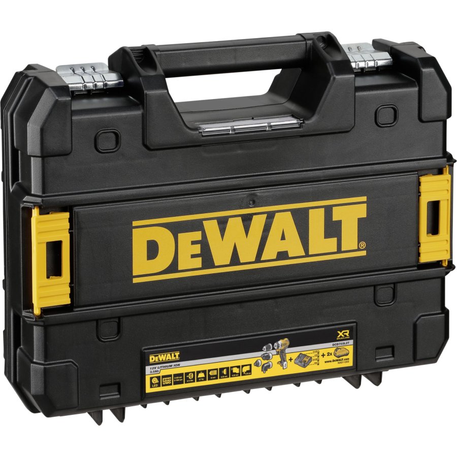 Dewalt DCD703L2T-QW roubovk vrtk 1500 ot/min Zmek podstavce 900g ern, lut #6