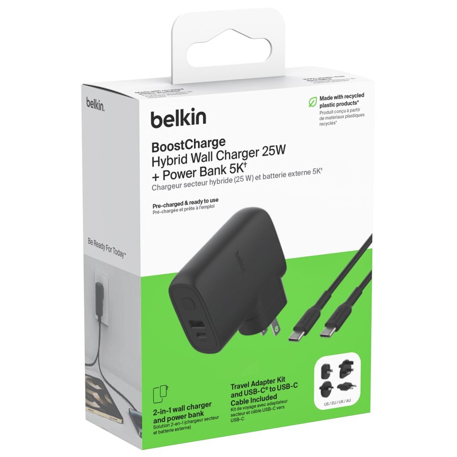 Belkin BOOST Charge Hybrid Dual Charger +Powerbk.BPZ003bt1MBK-B6 #6