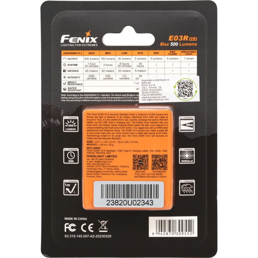 Fenix E03R V2.0 260 lm Torch #2