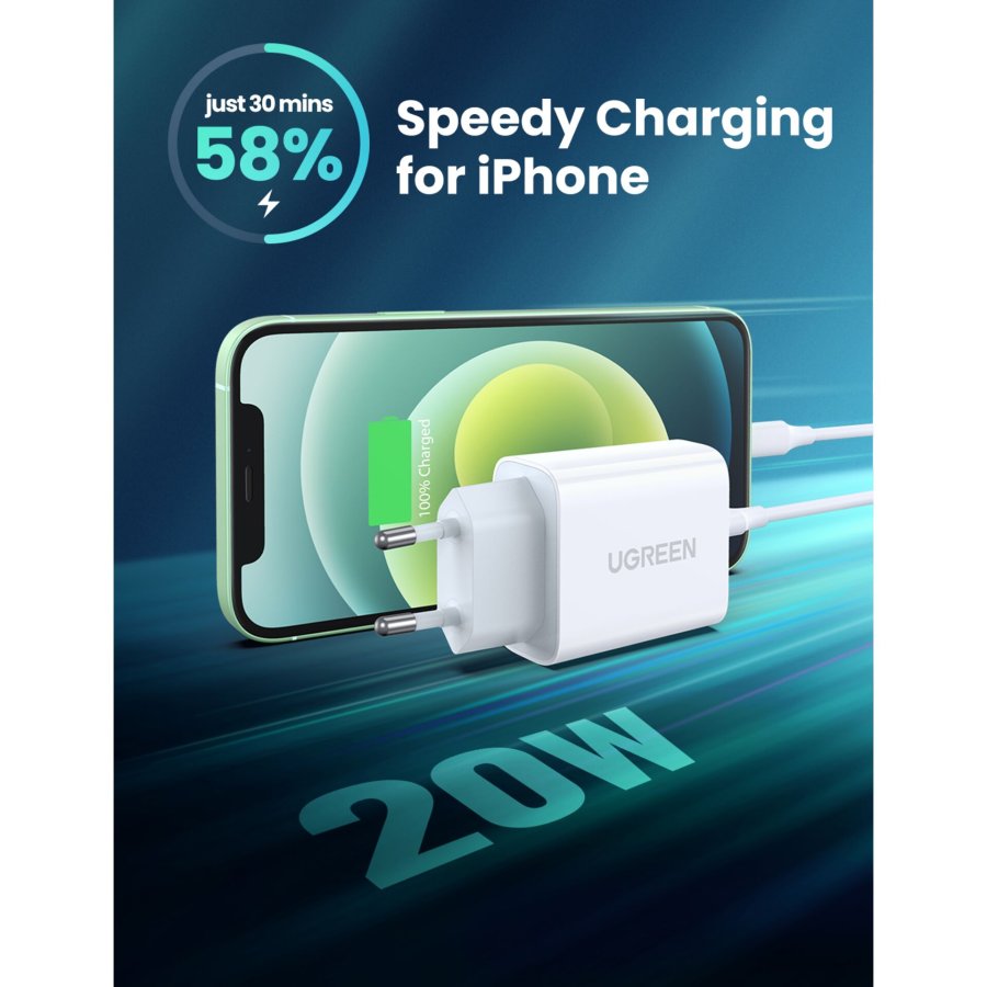 UGREEN NEXODE Wall Charger 20W White #3