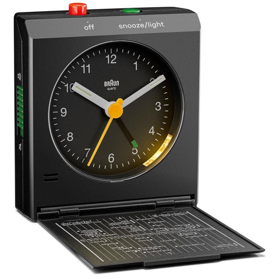 Braun BC 05 B  Quartz Foldable Alarm Clock Black #1