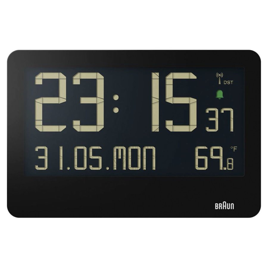 Braun BC 14 black Radio Wall Clock digital #1