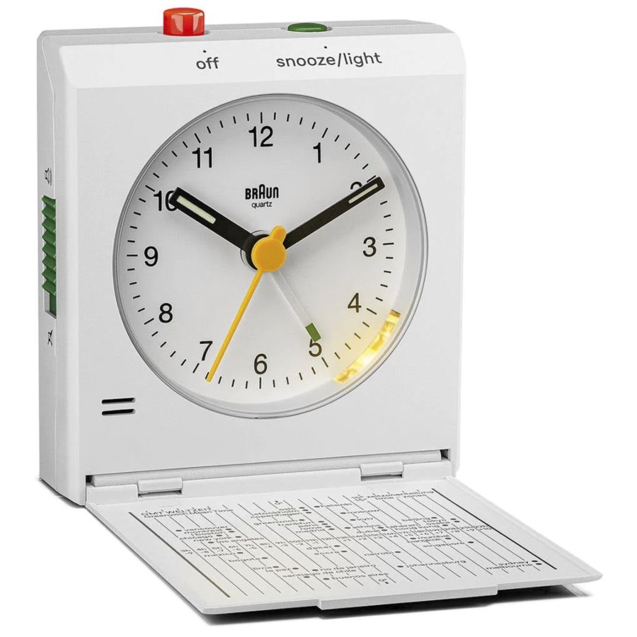 Braun BC 05 W  Quartz Foldable Alarm Clock White #1
