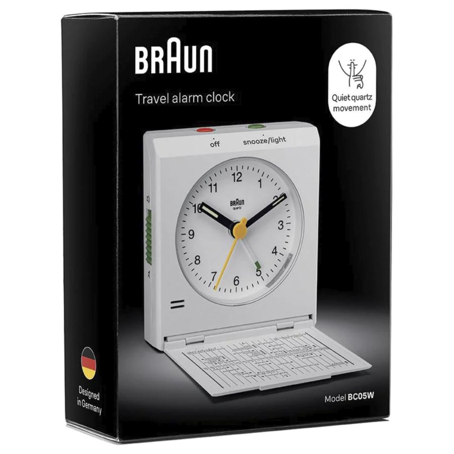 Braun BC 05 W  Quartz Foldable Alarm Clock White #9