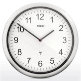 Mebus 19809 radio wall clock white/silver #1