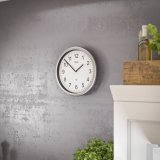 Mebus 19809 radio wall clock white/silver #7