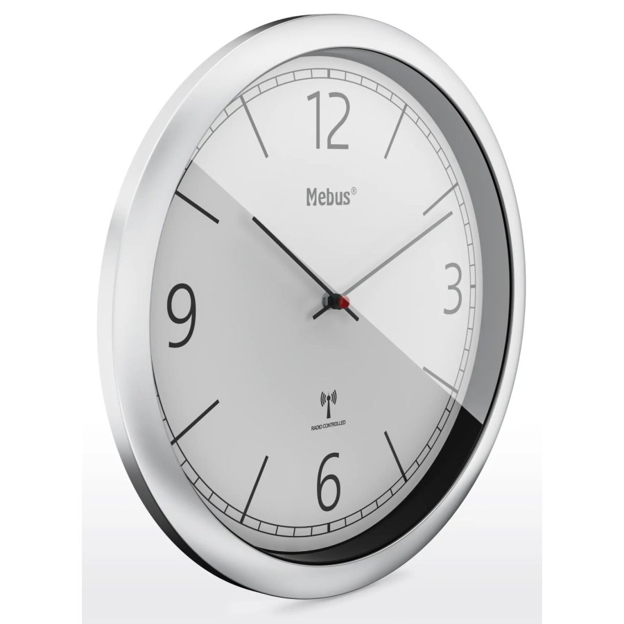 Mebus 19810 radio wall clock grey/silver #2