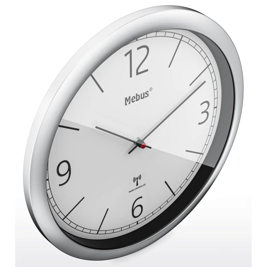 Mebus 19810 radio wall clock grey/silver #3