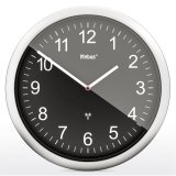 Mebus 19812 radio wall clock black/silver #1