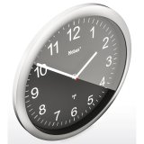 Mebus 19812 radio wall clock black/silver #3