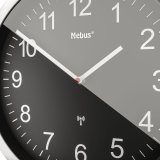 Mebus 19812 radio wall clock black/silver #5