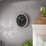 Mebus 19812 radio wall clock black/silver #6