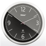 Mebus 19813 radio wall clock black/silver #1