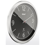 Mebus 19813 radio wall clock black/silver #2