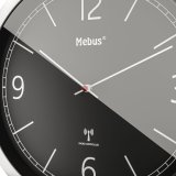 Mebus 19813 radio wall clock black/silver #5