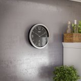 Mebus 19813 radio wall clock black/silver #7