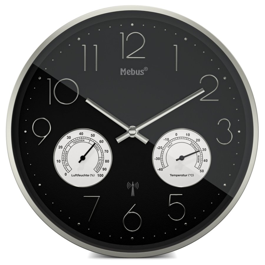 Mebus 12988 radio wall clock with Thermo-Hygrometer #1