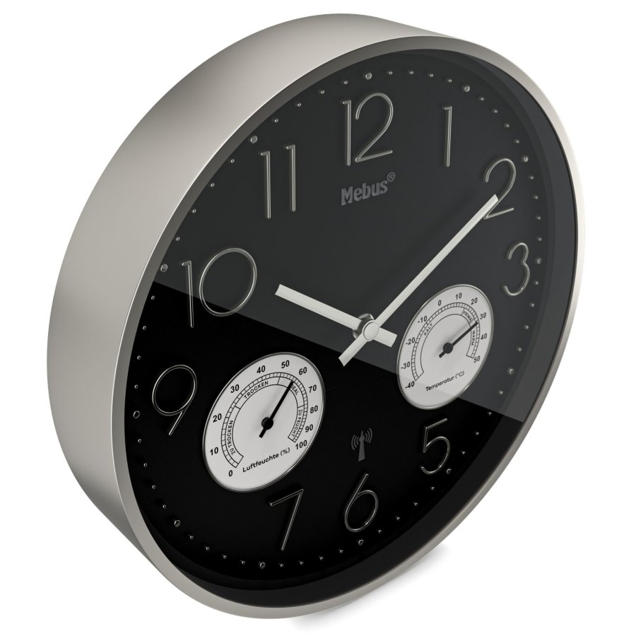 Mebus 12988 radio wall clock with Thermo-Hygrometer #3
