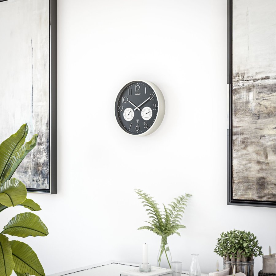 Mebus 12988 radio wall clock with Thermo-Hygrometer #6