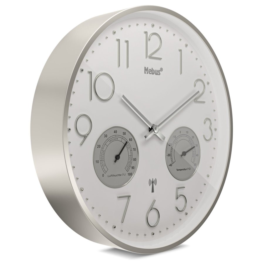 Mebus 12989 radio wall clock with Thermo-Hygrometer #2