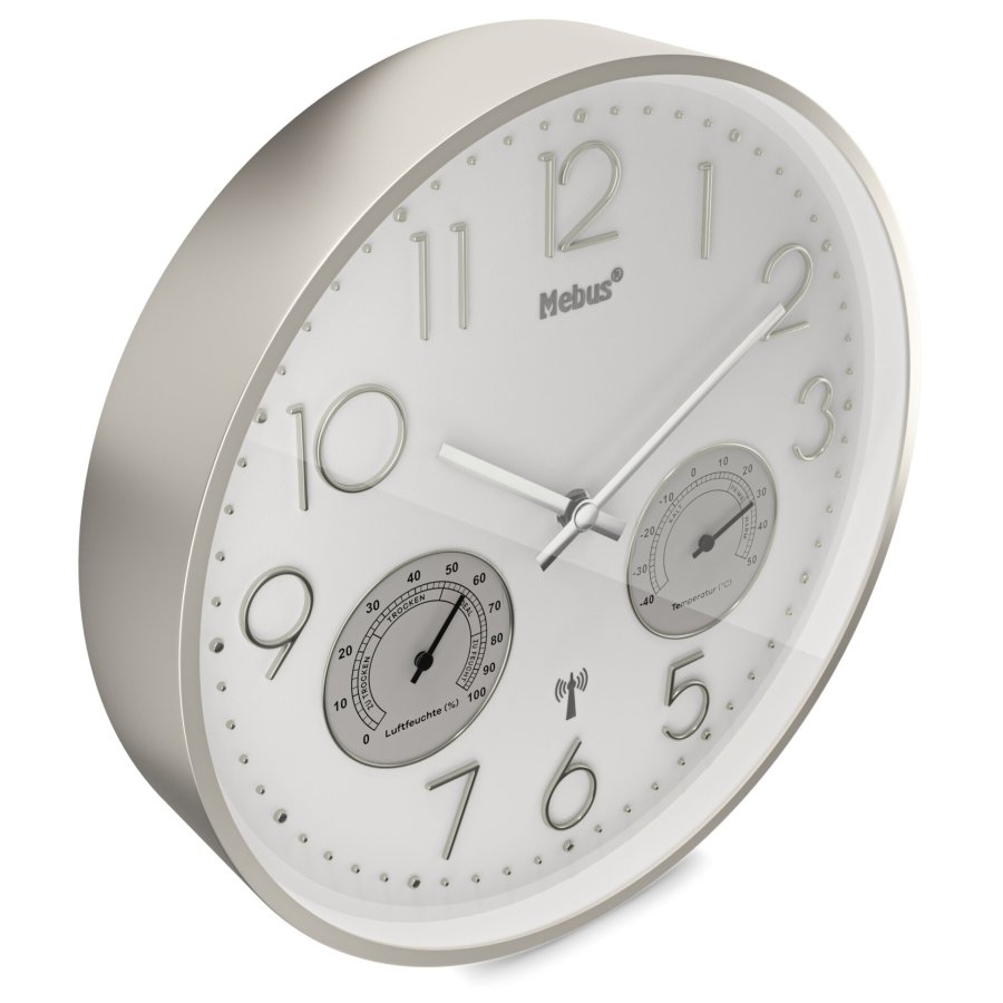 Mebus 12989 radio wall clock with Thermo-Hygrometer #3