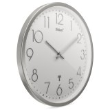 Mebus 19776 radio wall clock Silver/white #2