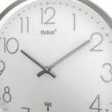 Mebus 19776 radio wall clock Silver/white #5