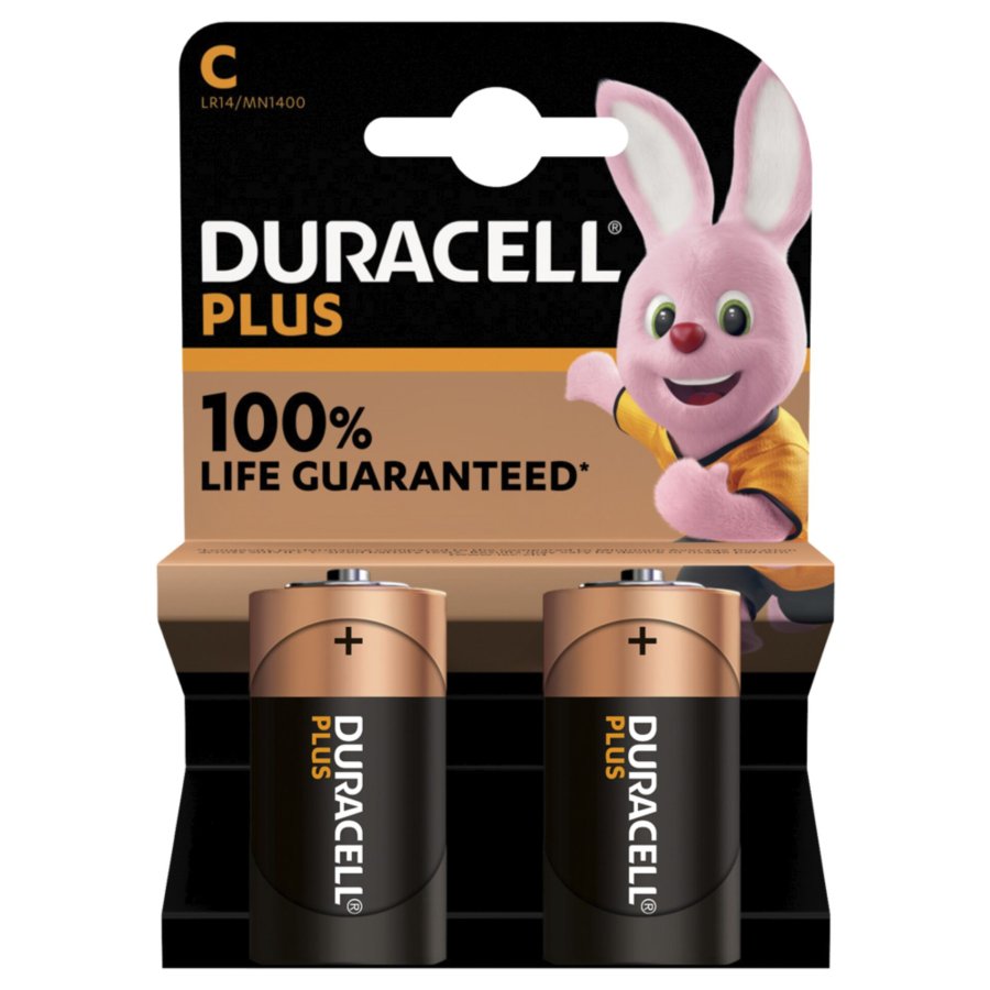 1x2 Duracell Plus Baby C MN1400 LR14 1,5V #1