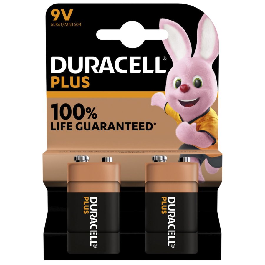 1x2 Duracell Plus 9V-Block MN1640 6LR61 #1