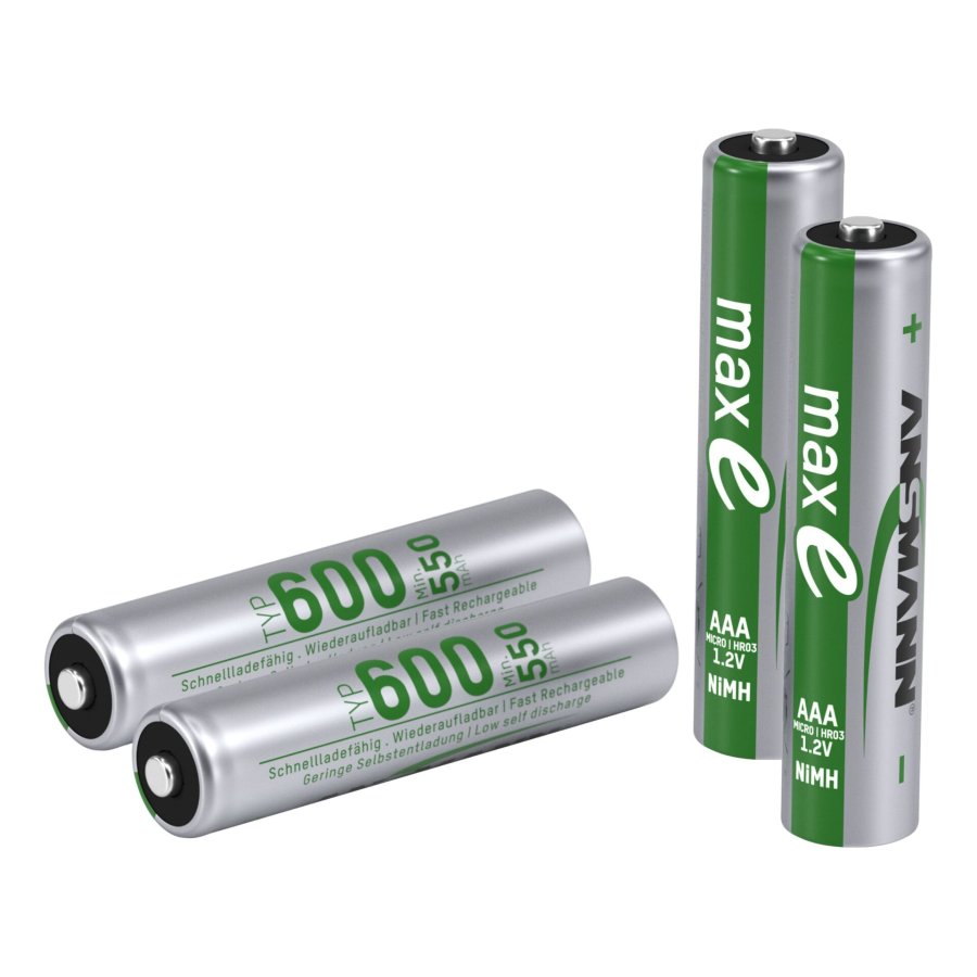 1x4 Ansmann NiMH Accu Micro AAA Typ.600 min.550 mAh   1311-0005 #1